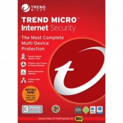  Trend Micro Internet Security OEM, 3 Device 1 Year TICIWWMCXSBXEB