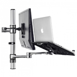 Atdec Notebook Monitor Arm Combo Mount - Silver Af-At-Nbc-Pc