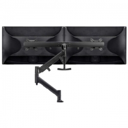 Atdec Awm Single Arm - Dual Rail - Up To 2X 27" Wide Screens - & 16Kg - F Clamp - Black Awms-Rhxb-H-B