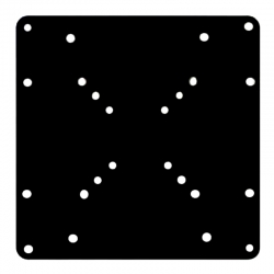 Brateck LCD 200X200 Vesa Extension Plate Fit Most 23"- 42" Led, Lcd, Plasma Flat Panel TVs , Weight Capacity Up To 30kg LCD-201C