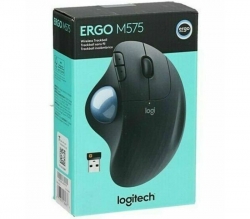 Logitech Ergo M575 Wireless Bluetooth Trackball Mouse, Thumb Control, Ergonomic Design, Windows and Mac