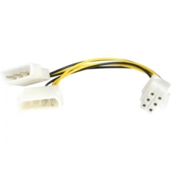 Startech 6 Lp4 To 6 Pin Pcie Power Cable Adapter Lp4pciexadap