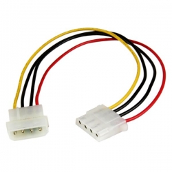 Startech 12in Molex Lp4 Power Extension Cable M/f - 4 Pin Molex Power Connector - 4 Pin Power Extension