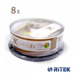 Ritek Ridata Dvd+R Double Layer 8X White Top Printable 25Pcs Bmdritdual25Dpr