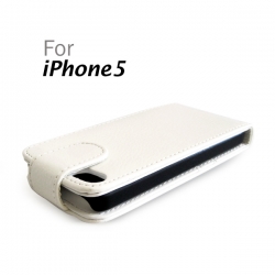 Verticle Leather Hard Case With Card Slot For Iphone 5 (black And White Only) Mobacc9923i5twn