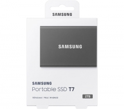 Samsung T7 2TB Portable SSD USB 3.2 External Solid State Drive Titan Grey, Up To 1050 MB/s, MU-PC2T0T/WW