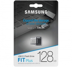 Samsung 128GB Fit Plus USB3.1 Flash Drive, up to 300 MB/s, Compact Fit, Plug in and Stay