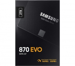 Samsung 870 EVO 2TB 2.5" SATA III 6GB/s SSD 560R/530W MB/s MZ-77E2T0BW