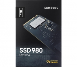 Samsung 1TB SSD 980 NVMe SSD V-NAND 3500MB/s 3000MB/s R/W, 500K/480K IOPS, 600TBW 1.5M Hrs MZ-V8V1T0BW