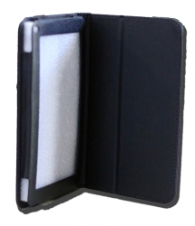 LeaderTab7 Folio Case Black Faux Leather. Camera Hole Rear NALT7-CBLACK
