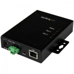 Startech 2 Port Serial-to-ip Ethernet Device Server - Rs232 - Metal & Mountable - Serial Device