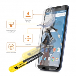 I-tech Premium Tempered Glass Screen Protector For Google Nexus 6 With 2.5d Curved Edge