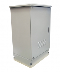 27Ru 800Mm Wide X 600Mm Deep Grey Outdoor Freestanding Ventilated Cabinet. Ip45