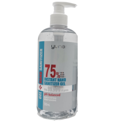 Yuner Gel Instant Hand Sanitiser Gel 500ml, 75% alcohol, quick drying, moisturzing, pump bottle OYHS-500ML