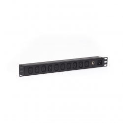 4cabling 1ru 10 Way C13 Horizontal Rack Mount Pdu Power Rail Pdu.10whc13.15a