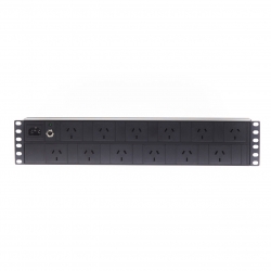 4cabling 2ru 12 Way Gpo Horizontal Rack Mount Pdu Power Rail Pdu.12whgpo.10a