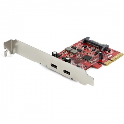 Startech PCIe USB 3.1 Card - 2x USB C 3.1 Gen 2 10Gbps - PCIe Gen 3 x4 - ASM3142 Chipset - USB Type C PCI Express Card Pexusb312C3