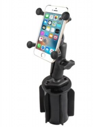 Ram Mounts Ram-a-can Ii Universal Cup Holder Mount With Universal X-grip Cell/iphone Cradle Rap-299-3-un7b
