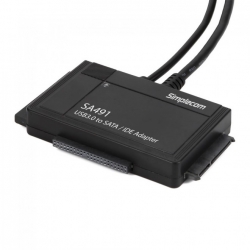 Simplecom 3-in-1 Usb 3.0 To 2.5", 3.5" & 5.25" Sata/ Ide Adapter With Power Supply Sa491