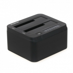 Simplecom Aluminium Dual Bay Usb 3.0 Docking Station For 2.5" And 3.5" Sata Hdd Sd322-bk