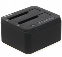 Simplecom Sd322 Dual Bay Usb 3.0 Aluminium Docking Station For 2.5" And 3.5" Sata Hdd Black Sd322-bk