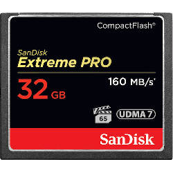 Sandisk Extreme Pro Cf Cfxps 32gb Vpg65 Udma 7 160mb/s R 150mb/s W 4x6 Lifetime Limited Sdcfxps-032g-x46