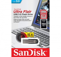 SanDisk 256GB CZ73 Ultra Flair USB3.0 Flash Drive, Up To 150MB/s SDCZ73-256G