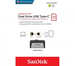 SanDisk 256GB Ultra Dual Drive USB Type-C SDDDC2-256G, Easily Transfer Files Between Smartphones & PC