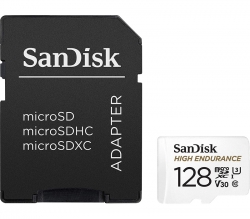 SanDisk 128GB High Endurance Micro SDXC, UHS-I, SQQNR C10 V30, U3, 100MB/s R, SDSQQNR-128G