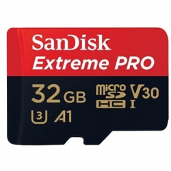 Sandisk Extreme Pro Microsdhc, Sqxcg 32gb, V30, U3, C10, A1, Uhs-1, 100mb/s R, 90mb/s W, 4x6,
