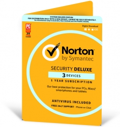 Norton Security Deluxe 3.0 Au 1 User 3 Device 12mo Card Attach 21368742