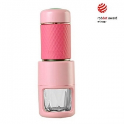 Staresso Coffee Maker Red Dot Award Winner Portable Espresso Cappuccino Quick Cold Brew Manual Coffee Pink ELESP200PK