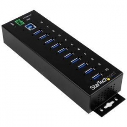 Startech 10 Port Industrial Usb 3.0 Hub - Esd And Surge Protection -din Rail Or Surface-mountable
