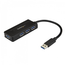 Startech 4 Port Usb 3.0 Hub - Mini Hub With Charge Port - Includes Power Adapter St4300mini