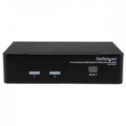 Startech 2 Port Professional Usb Displayport Kvm Switch With Audio Sv231dpua