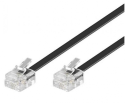 Astrotek Telephone 2m Extension Cable 6p4c Plug/Plug ,with 2xRJ11 6P4c Plugs, Black Pvc Jacket.-RoHS ~W2492ACB AT-RJ11-MM-2