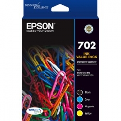 Epson 702 4x Colour Ink Pack - Wf-3720/ 3725 C13t344692