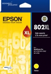 Epson 802xl Yellow Ink Durabrite - Wf-4720 Wf-4740; Wf-4745 C13t356492
