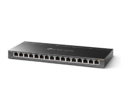 Tp-link 16 Port Unmanaged Pro Desktop Switch Gbe(16) Steel Casing Black 3yr Wty Tl-sg116e(un)