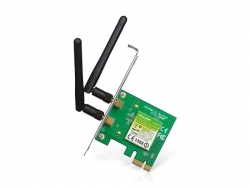 Tp-link Pci Express Adapter: 300mbps Wireless N Atheros, 2t2r, 2.4ghz, 802.11n/ G/ B, 2 Detachable Antennas TL-WN881ND