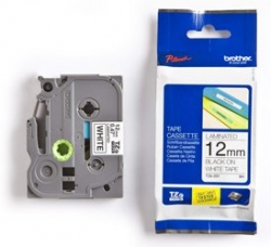 Brother: 9mm Black On White Tze Tape X 8m Tze-221
