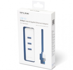 Tp-link Ue330 Usb 3.0 3-port Hub & Rj45 Gigabit Lan Ethernet Network Adapter 2 In 1 Plug & Play