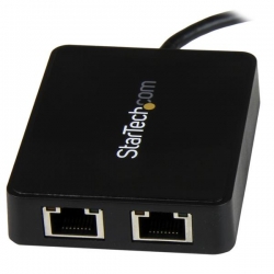 Startech Usb-c To Dual Gigabit Ethernet Adapter With Usb (type-a) Port Us1gc301au2r
