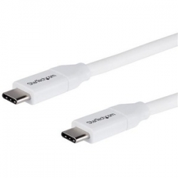 Startech Usb C To Usb C Cable - 6 Ft / 2M - 5A Pd - M/ M - White - Usb 2.0 - Usb-If Certified