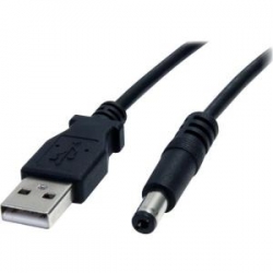 Startech 2m Usb To Type M Barrel Cable - Usb To 5.5mm 5v Dc Cable - Usb To Barrel Jack 5v Dc Plug USB2TYPEM2M