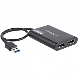 Startech Usb To Dual Displayport Adapter - 4K 60Hz - Usb 3.0 (5Gbps) - Connect Two Monitors To USB32DP24K60