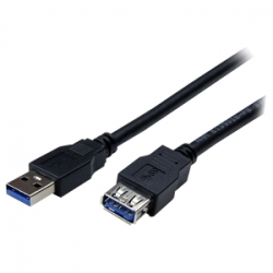Startech 1m Black Superspeed Usb 3.0 Extension Cable A To A - Male To Female Usb 3 Extension Cable USB3SEXT1MBK