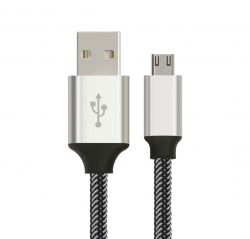 Astrotek 1m Micro USB Data Sync Charger Cable Cord Silver White Color For Samsung Htc Motorola Nokia Kndle Android Phone Tablet & Devices AT-USBMICROBW-1M