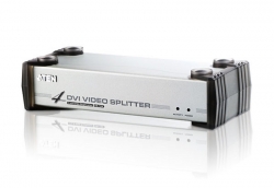Aten Video Splitter 4 Port Dvi Video Splitter W/ Audio, 1920x1200@60Hz, Cascadable To 3 Levels (Up To 64 Outputs) VS164-AT-U
