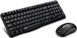 Rapoo X1800S 2.4GHz Wireless Optical Keyboard Mouse Combo Black - 1000DPI Nano X1800S-Black